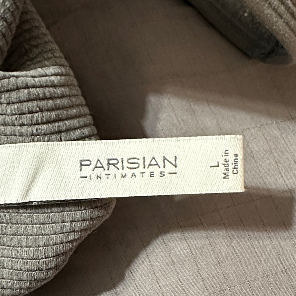 Gray Ribbed Sports Bra - Picture 3 of 4